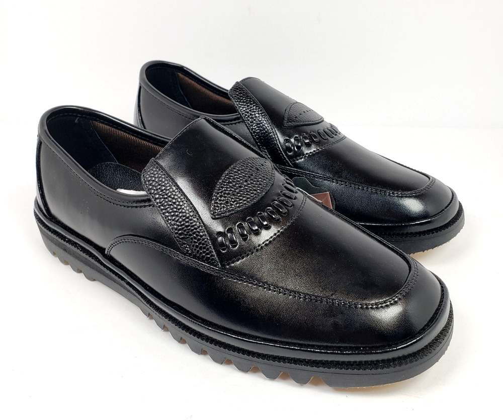 Silver Tiger Adult Size EU 40 Womens Sz 9 Mens Sz 7 Black Leather Loafer Shoes